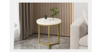 Table d'appoint JOURNA marbre blanc