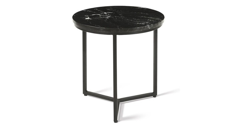 Table d'appoint JOURNA marbre noir