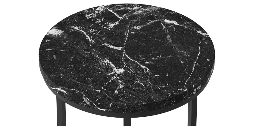 Table d'appoint JOURNA marbre noir