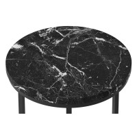 Table d'appoint JOURNA marbre noir