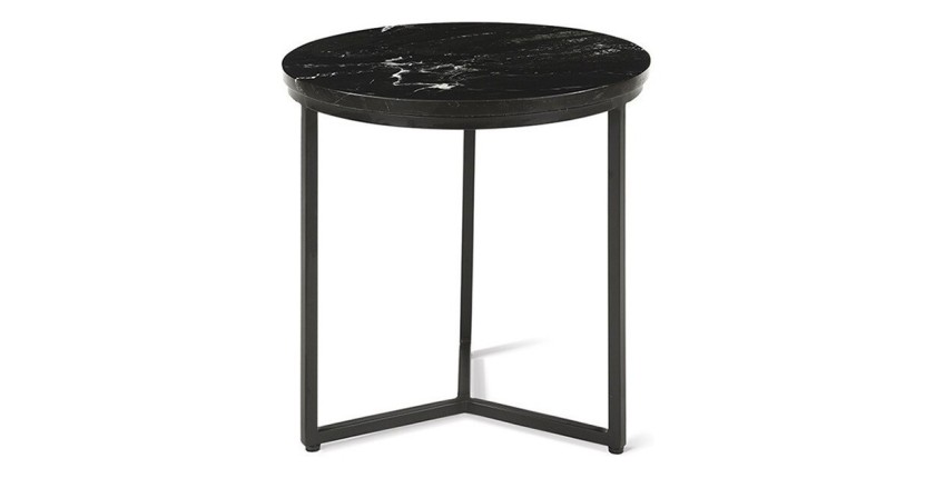 Table d'appoint JOURNA marbre noir