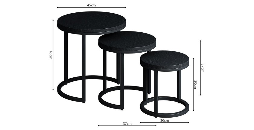 Table basse collection PLATO noir.