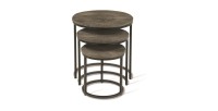 Table basse collection PLATO gris.