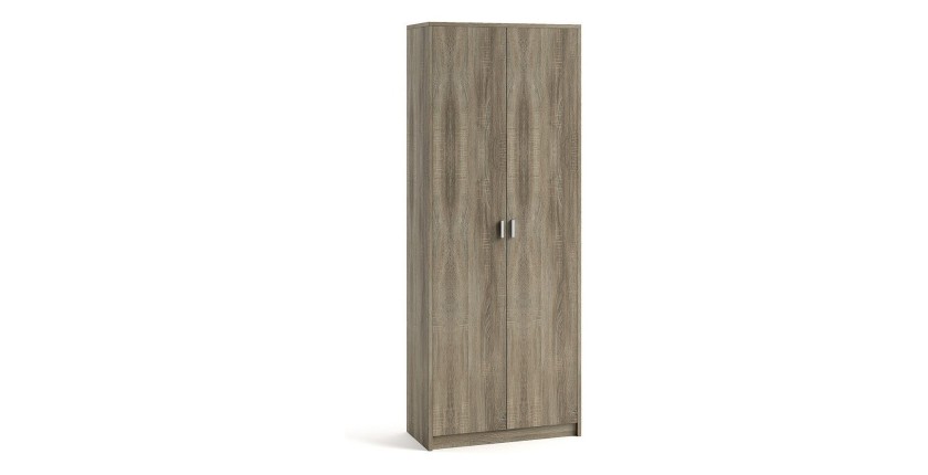 Armoire, collection TOLLY, 2 portes, 75x195 cm, coloris chêne sonoma