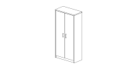 Armoire, collection SPACI, 2 portes, 72x148 cm, coloris blanc