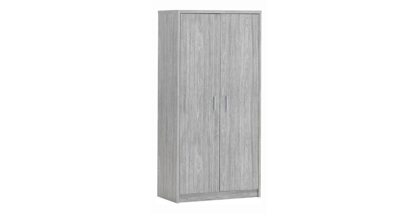 Armoire grand model, collection SPACI, 2 portes, 72x194 cm, coloris chêne gris