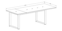 Table extensible 10 personnes pour salle à manger collection MILO coloris chêne.