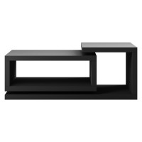 Table basse design collection BERGAME. Coloris noir super mat Style design
