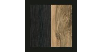 Buffet design 175cm pour salon couleur noyer et noir effet bois collection SANTIAGO.