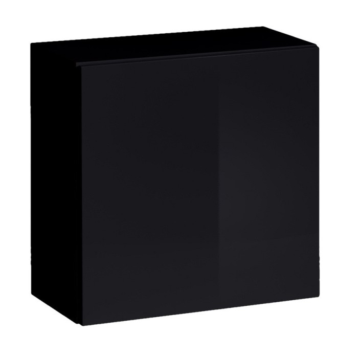 Armoire suspendue coloris noir 60x60cm pour salon collection SWITCH.