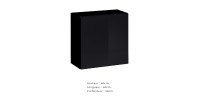 Armoire suspendue coloris noir 60x60cm pour salon collection SWITCH.