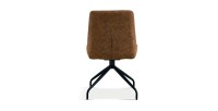 Chaise revêtement tissu pour salle à manger coloris brun clair. Collection FANNIN