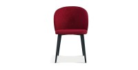 Chaise revêtement tissu pour salle à manger coloris rouge. Collection HARDIN