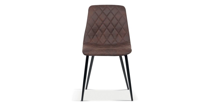 Chaise pour salle à manger coloris brun. Collection GRAZ