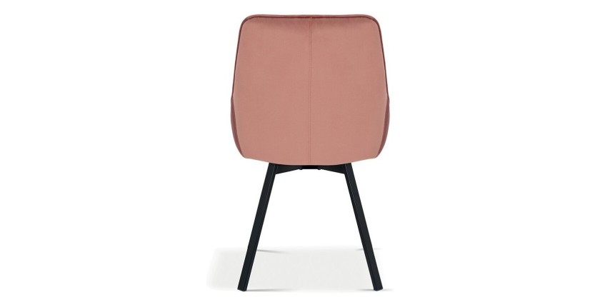 Chaise en velours rose pour salle à manger. Collection KIRU