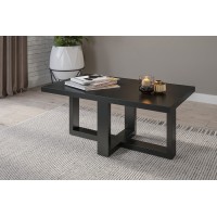 Table basse design rectangulaire collection COXI Coloris noir super mat.