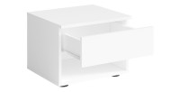 Chevets, collection NOFI. Lot de deux tables de nuit coloris blanc