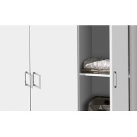 Garde Robe REY, armoire 3 portes idéal pour votre entrée, votre buanderie ou votre sdb