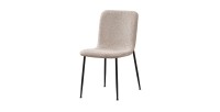 Chaise 'ALICE' Bouclé Beige, dimension H81.5 x L42 x P57, idéal pour votre cuisine ou salle à manger