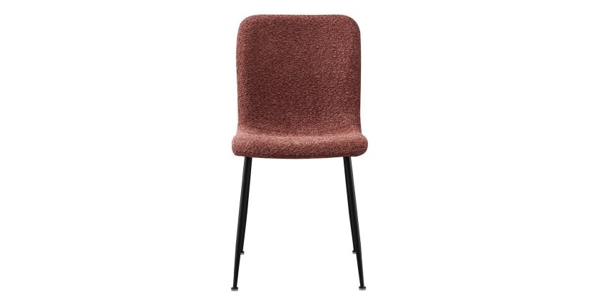 Chaise 'ALICE' Bouclé Rose, dimension H81.5 x L42 x P57, idéal pour votre cuisine ou salle à manger