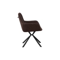 Chaise 'LYRO' PU Brun, dimension H86 x L55.5 x P64.5, idéal pour votre cuisine ou salle à manger