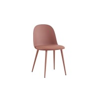 Chaise 'JASMON' coussin PU Terracotta, dimension H81 x L51 x P44, idéal pour votre cuisine ou salle à manger