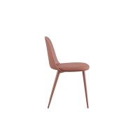 Chaise 'JASMON' coussin PU Terracotta, dimension H81 x L51 x P44, idéal pour votre cuisine ou salle à manger