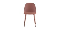 Chaise 'JASMON' coussin PU Terracotta, dimension H81 x L51 x P44, idéal pour votre cuisine ou salle à manger