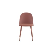 Chaise 'JASMON' coussin PU Terracotta, dimension H81 x L51 x P44, idéal pour votre cuisine ou salle à manger