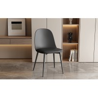Chaise 'JASMON' coussin PU Noir, dimension H81 x L51 x P44, idéal pour votre cuisine ou salle à manger