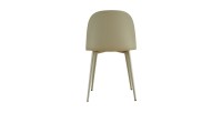 Chaise 'JASMON' Coussin PU Gris-Vert, dimension H81 x L51 x P44, idéal pour votre cuisine ou salle à manger