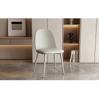 Chaise 'JASMON' Coussin PU Gris-Vert, dimension H81 x L51 x P44, idéal pour votre cuisine ou salle à manger