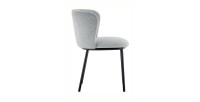 Chaise 'ARTHUS' Tissu Gris clair, dimension H76 x L52 x P54, idéal pour votre cuisine ou salle à manger