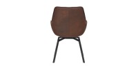 Chaise BOBO PU Micro fibre Brun, dimensions: H84 x L66.5 x P61 cm, idéal pour votre cuisine ou salle à manger