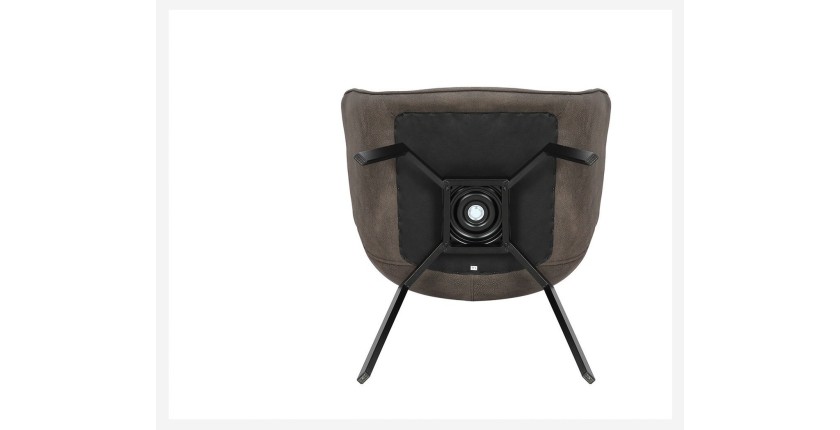 Chaise DORA PU Micro fibre Gris, dimensions: H84 x L59.5 x P62 cm, idéal pour votre cuisine ou salle à manger
