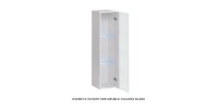 Vitrine suspendue noire petit modèle avec 1 porte vitrée et éclairage LED inclus. Collection SWITCH.