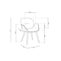 Chaise MAXIMA Tissu Gris, dimension H85 x L64 x P60, idéal pour votre cuisine ou salle à manger