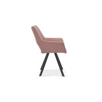 Chaise TIMOTE Tissu Rose, dimension H86.5 x L61 x P64, idéal pour votre cuisine ou salle à manger