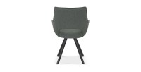 Chaise TIMOTE Tissu Vert, dimension H86.5 x L61 x P64, idéal pour votre cuisine ou salle à manger