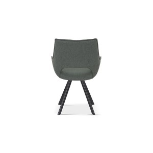 Chaise TIMOTE Tissu Vert, dimension H86.5 x L61 x P64, idéal pour votre cuisine ou salle à manger