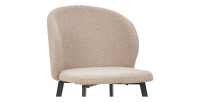 Chaise TOLO Tissu Bouclé Sable, dimension H80 x L51 x P55, idéal pour votre cuisine ou salle à manger