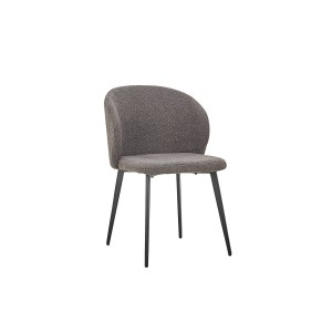 Chaise TOLO Tissu Bouclé Gris, dimension H80 x L51 x P55, idéal pour votre cuisine ou salle à manger