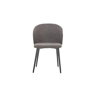 Chaise TOLO Tissu Bouclé Gris, dimension H80 x L51 x P55, idéal pour votre cuisine ou salle à manger