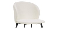 Chaise TOLO Tissu Bouclé Blanc, dimension H80 x L51 x P55, idéal pour votre cuisine ou salle à manger