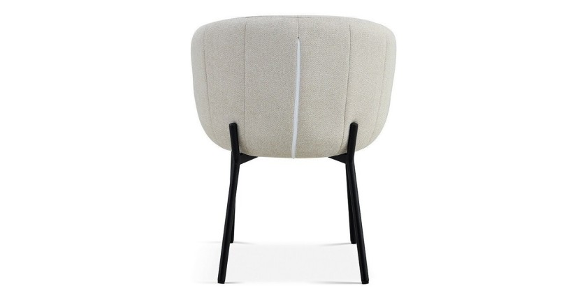 Chaise SEVILLE Tissu beige, dimension H79 x L57 x P62, idéal pour votre cuisine ou salle à manger
