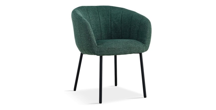 Chaise SEVILLE Tissu Vert, dimension H79 x L57 x P62, idéal pour votre cuisine ou salle à manger