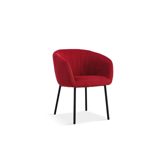 Chaise SEVILLE Tissu Rouge, dimension H79 x L57 x P62, idéal pour votre cuisine ou salle à manger