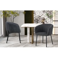 Chaise SEVILLE Tissu Gris foncé, dimension H79 x L57 x P62, idéal pour votre cuisine ou salle à manger