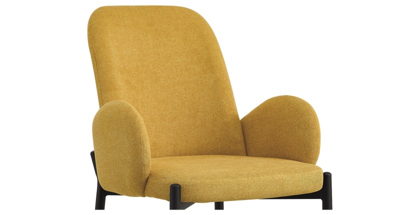 Chaise BALBOA Tissu Jaune, dimension H88 x L60 x P57, idéal pour votre cuisine ou salle à manger