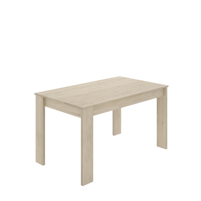 Table de salle à manger rectangulaire SAMI, coloris chêne clair, 139x81, 4 places
